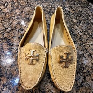 Tory Burch Mustard Leather Flats